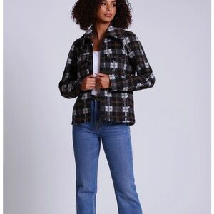 Avec Les Filles Plaid Utility Jacket M